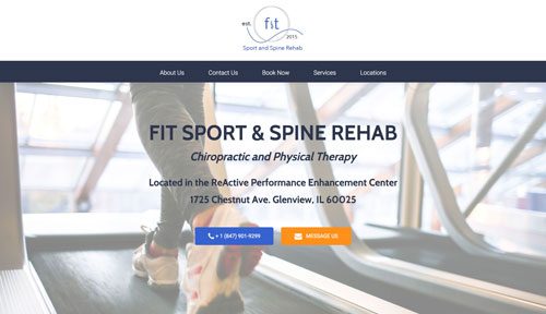 FIT Sport and Spine Rehab Website