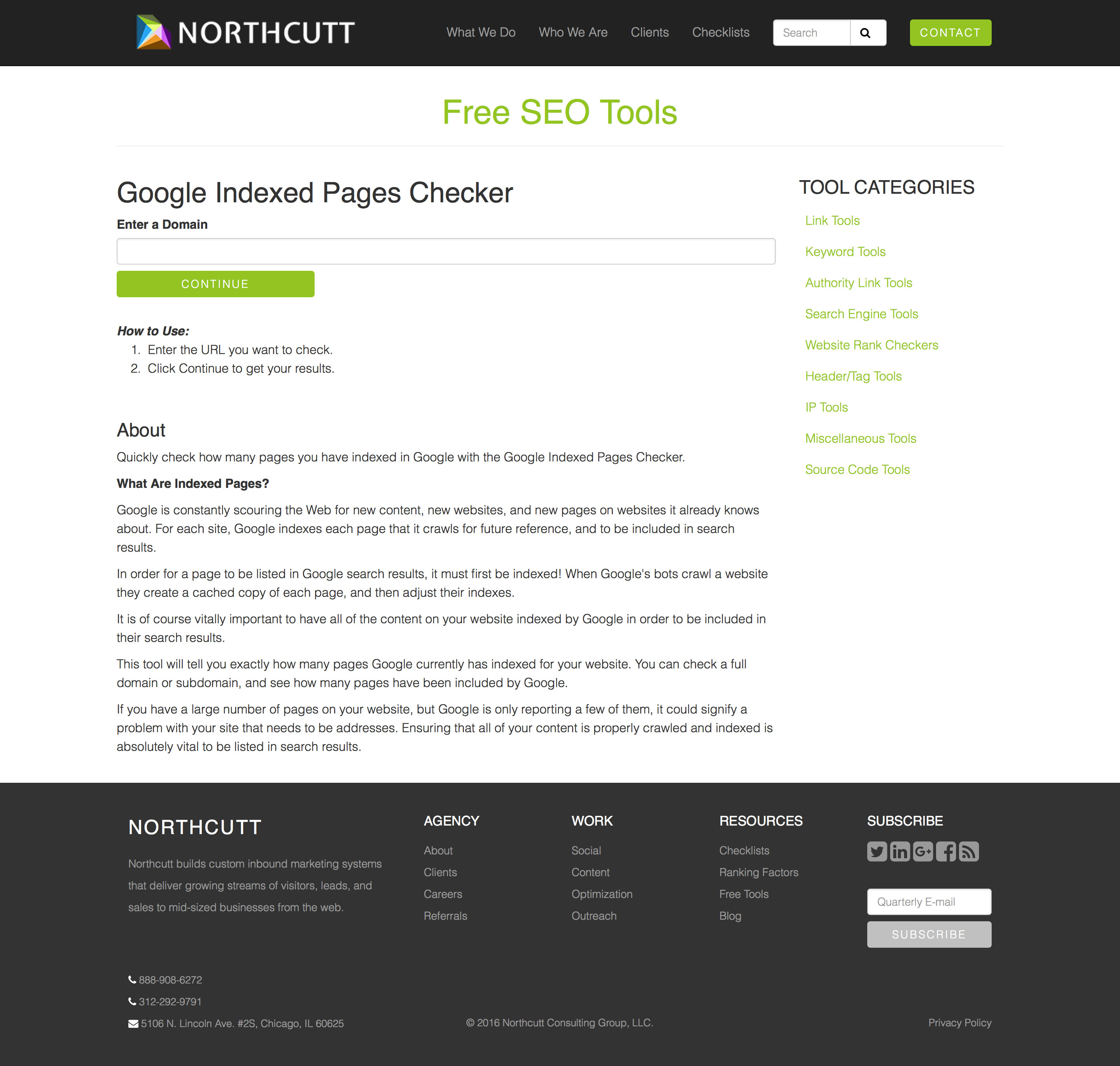 Northcutt Free SEO Tools